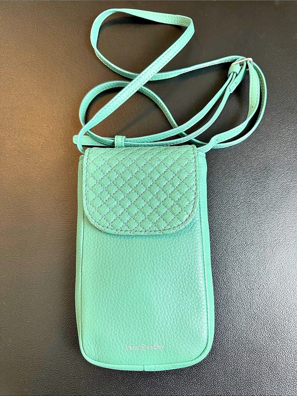 Vera Bradley Phone Case Crossbody Green Adjustable Strap